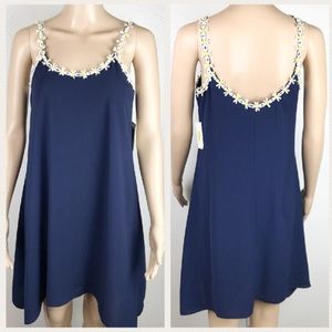 NWT B.Darlin blue summer slip dress w/daisies
